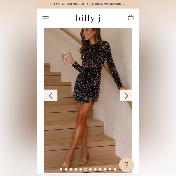 Billy J Felicia Mini Dress Navy/Multi Sz 6 (XS) - Picture 2 of 6